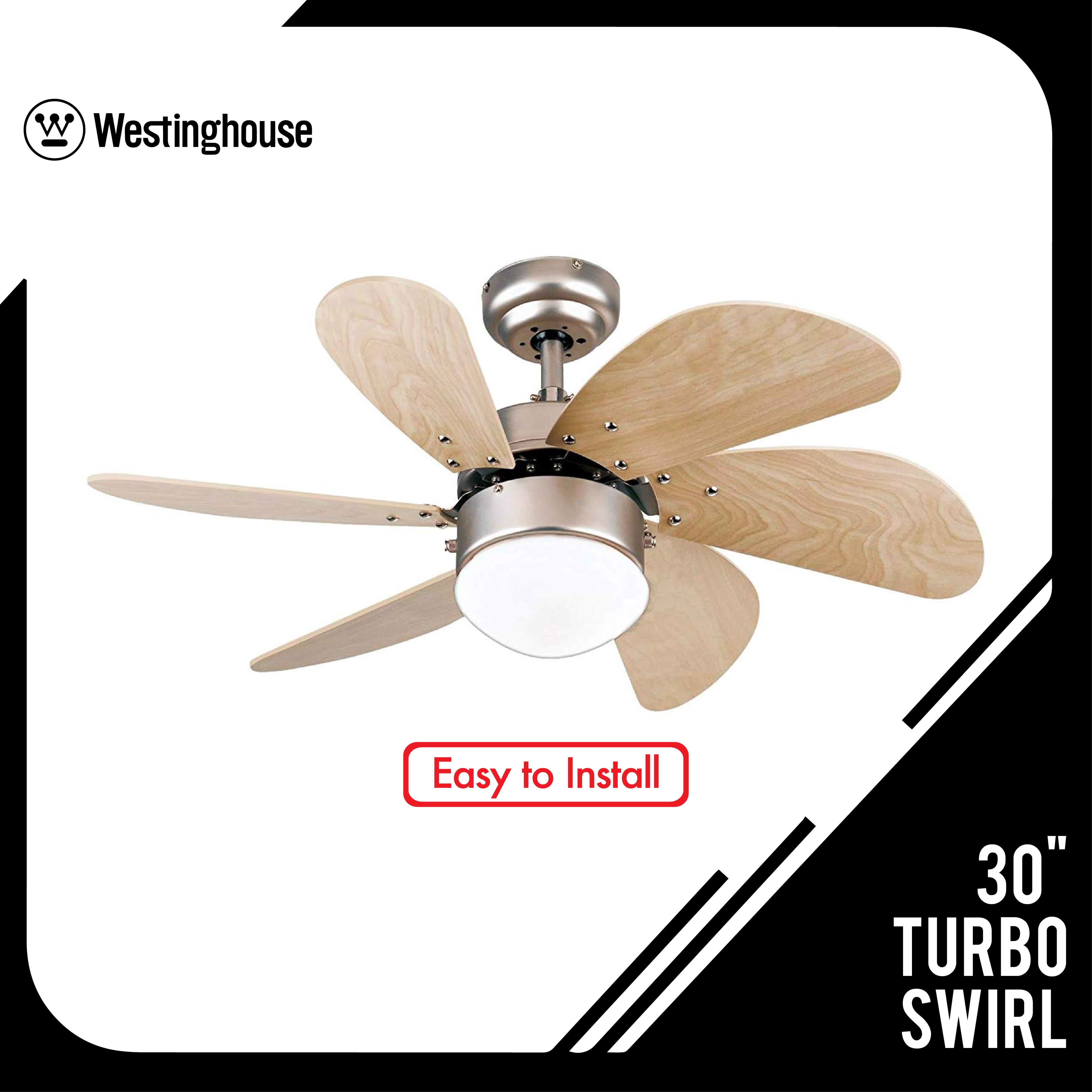 Westinghouse 78144 30 Turbo Swirl Ceiling Fan Light Maple 6