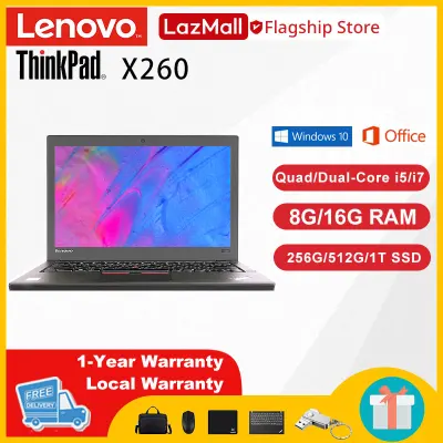 [Brand New]ThinkPad X260 laptop Intel Quad/Dual-Core i7/i5-6600u/6300u 8G/16G RAM 256G/512G/1T SSD ROM Built In Camera/WEBCAM Ms office windows 10 PRO Ultra-thin 12.5 inch Screen Online class/learning WIFI Bluetooth Business notebook computer