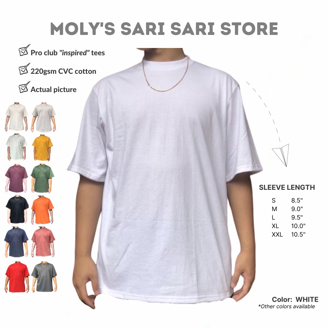 PRO CLUB INSPIRED CVC COTTON PLAIN T 
