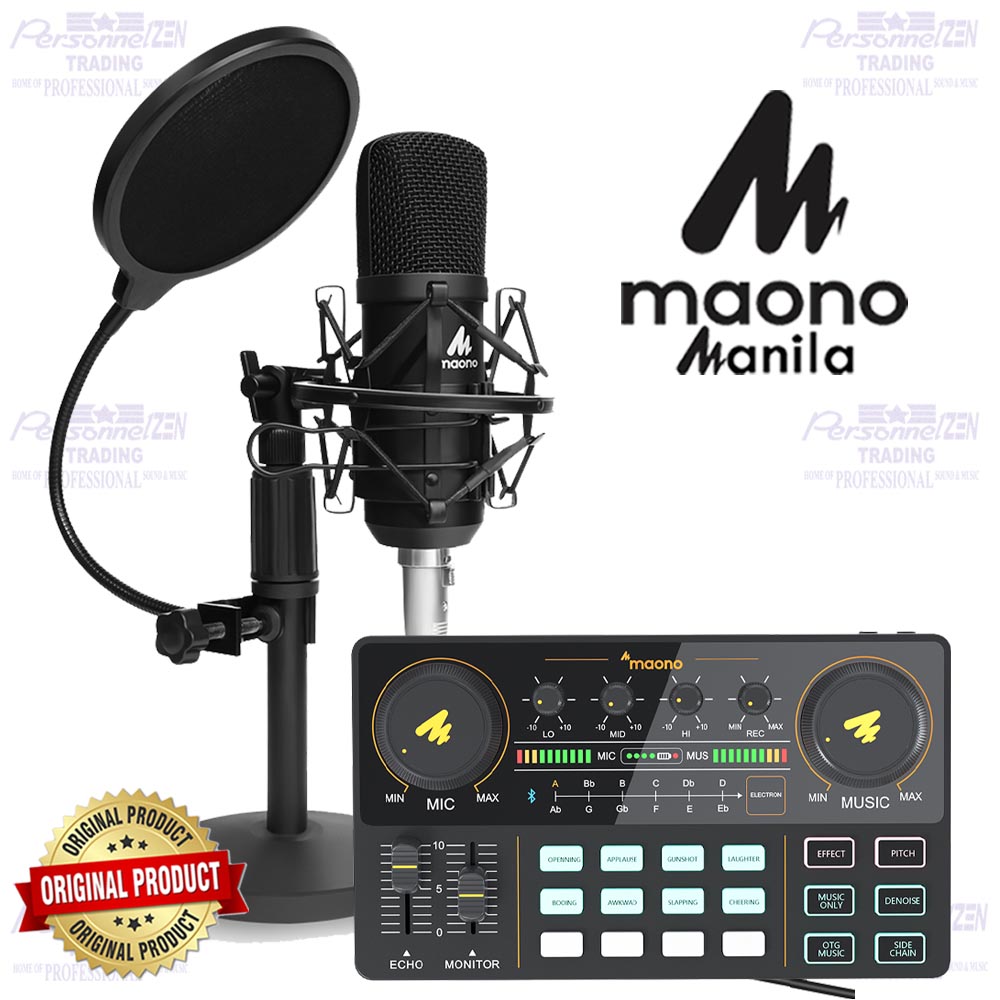 Maono AuA03T & Am200 Bluetooth Audio Live Broadcast Mircophone and