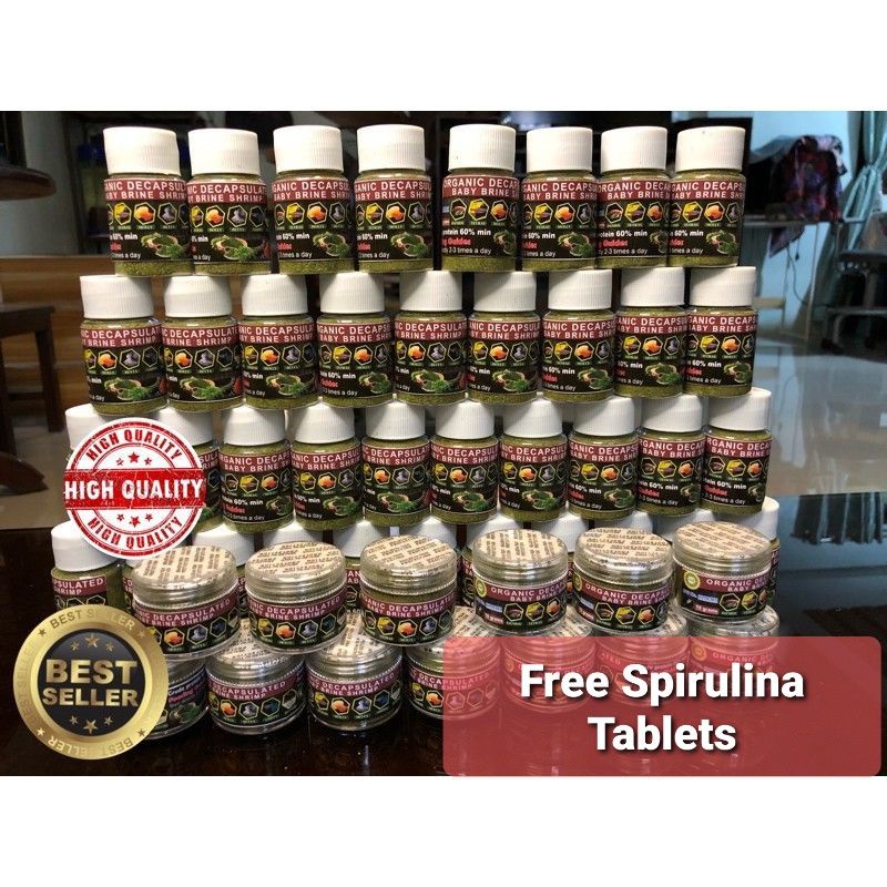 Organic ( bbs )Decapsulated baby brine shrimp eggs with moringa and