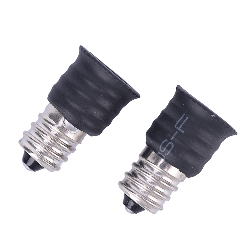 [Valen] 2pcs/10pcs Black E12 to E14 Bulb Converter LED Light Holder Lamp Adapter Socket