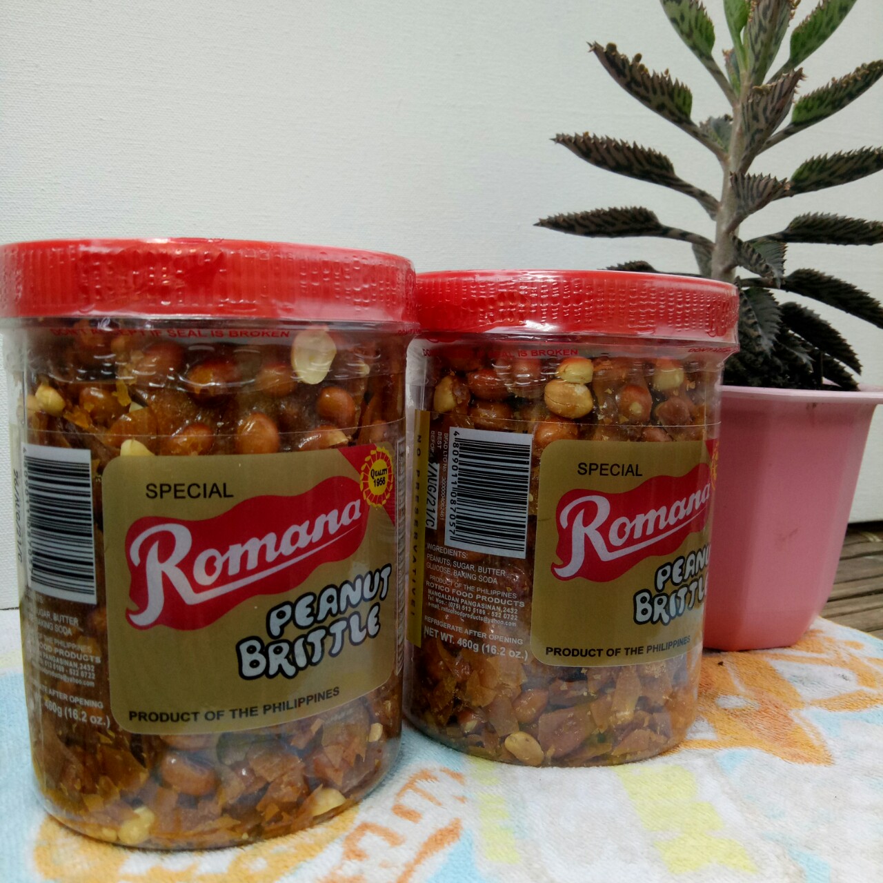 2 pcs Romana Peanut Brittle 460 grams Red cap, Baguio Pasalubong