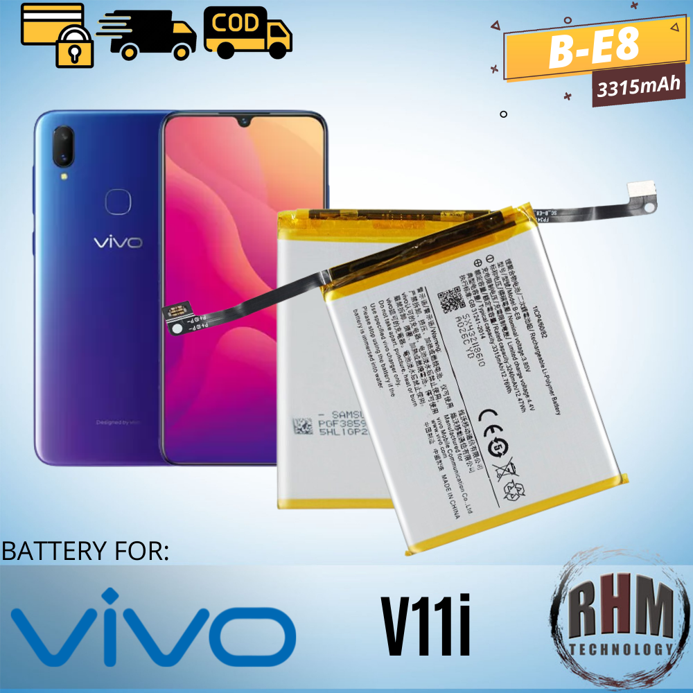 Vivo V11i Battery Model: B-E8 (3315mAh) Original Equipment Manufacturer ...