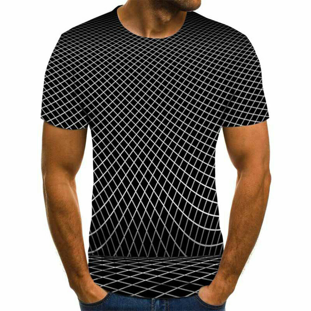 JooMeryer Men's 3D Wolf Fox Animal Print T-Shirt - Short Sleeve Casual Tee Top - View #7