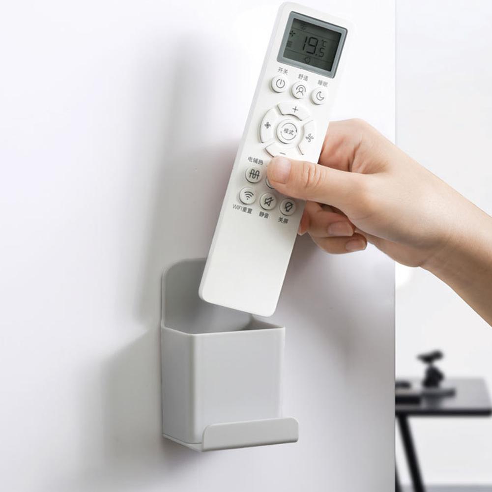 Wall-Mounted Storage Box Remote Control Storage Box Air Conditioning Remote Control TV Storage Box Phone Holder Self-Adhesive Wall Rack Storage Holder