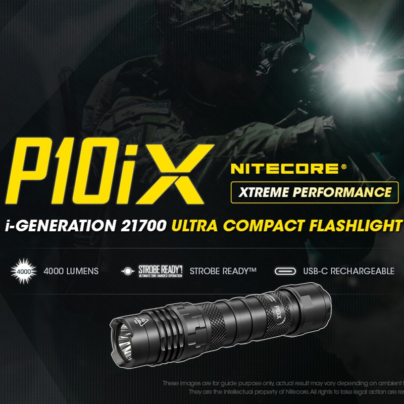 NITECORE P10iX Rechargeable Flashlight Powerful 4000 Lumens USB