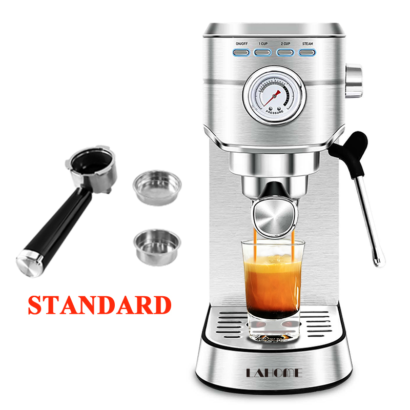 Lahome Espresso Coffee Maker Machine With Water Pressure Gauge On Sale ...