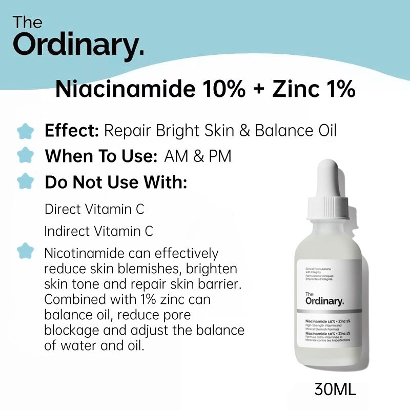 The Ordinary Niacinamide Serum Oily Skin Pimple Acne mark Remover