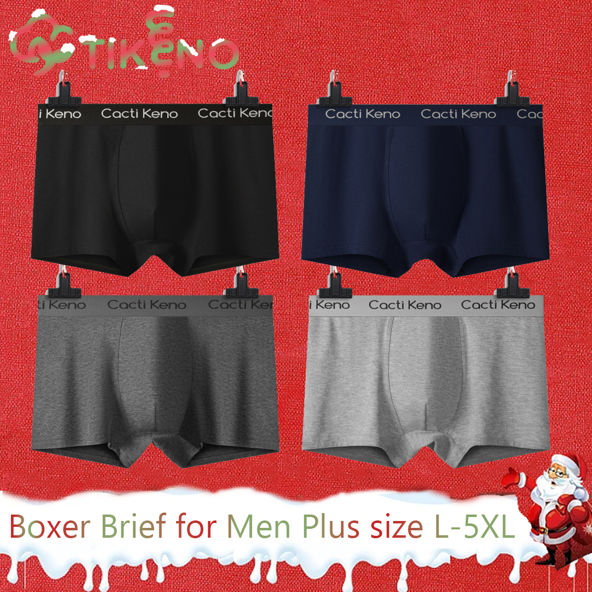 4Pcs Cacti Keno Stretch Cotton Briefs For Men Spandex Briefs Breathable  plus size L-5XL high quality underwear for men