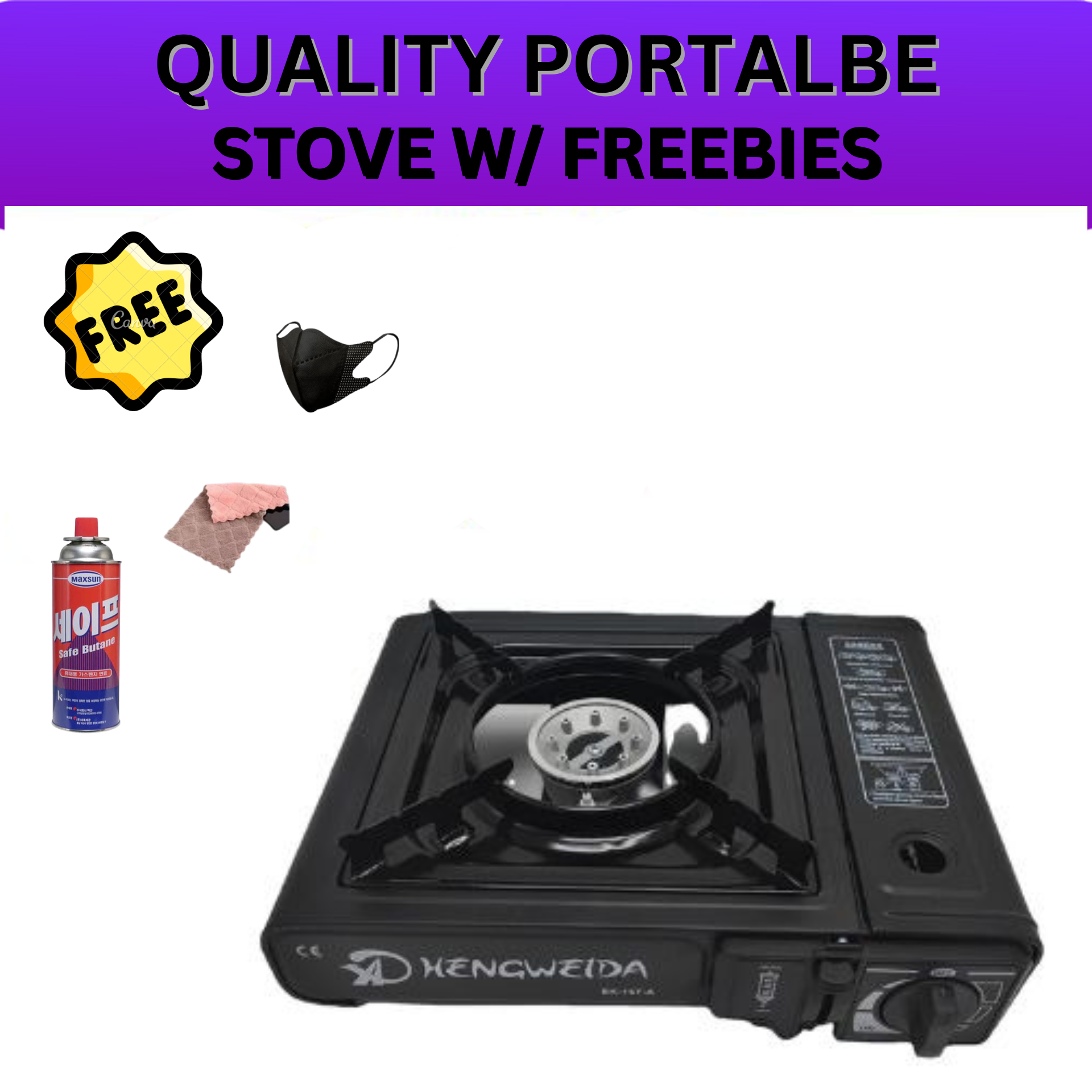 High Quality Portable Cassette Cookers Stove Butane Gas Burner Indoor