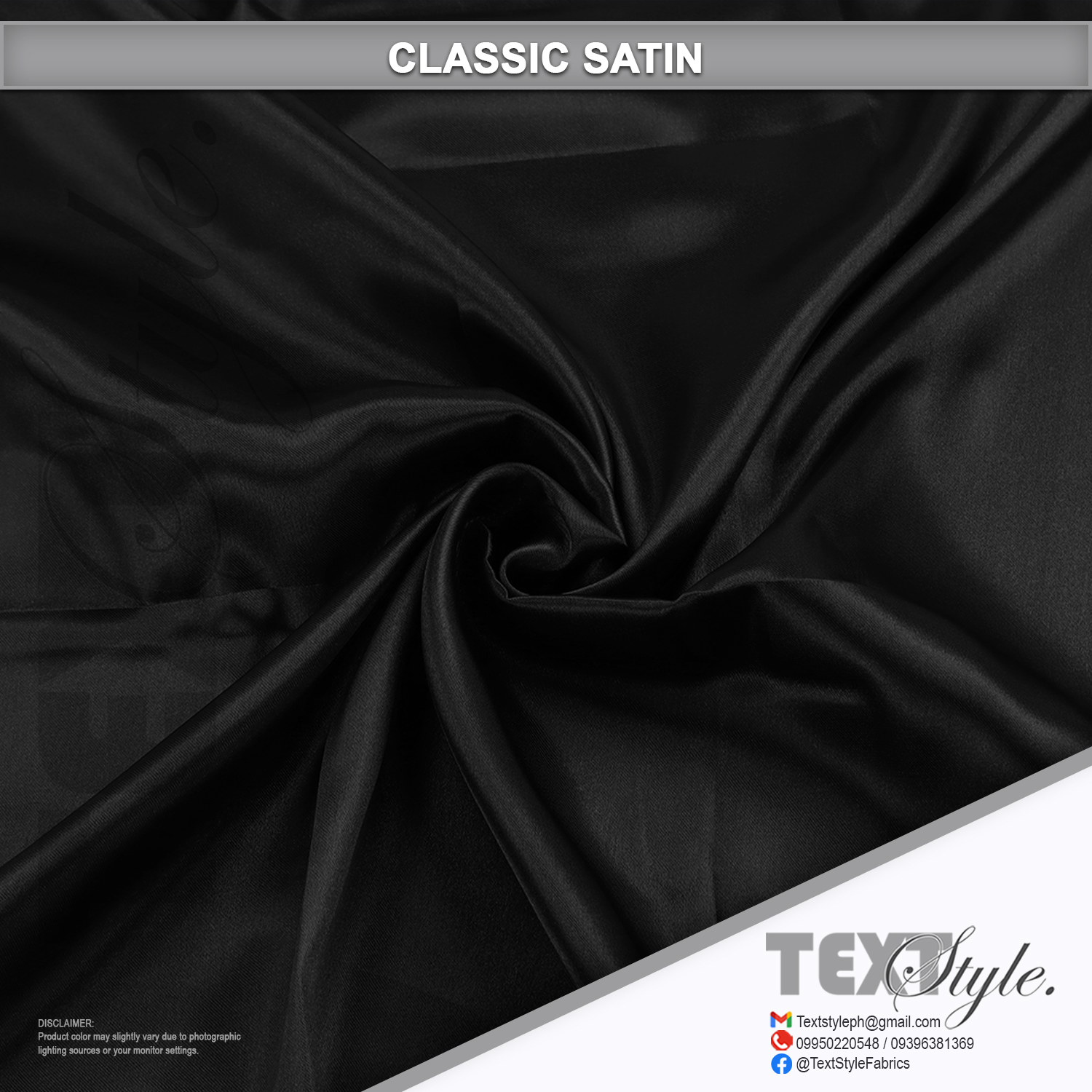 Textstyle Imported Classic Satin 60 Inches Width Luxury Fabric Glossy