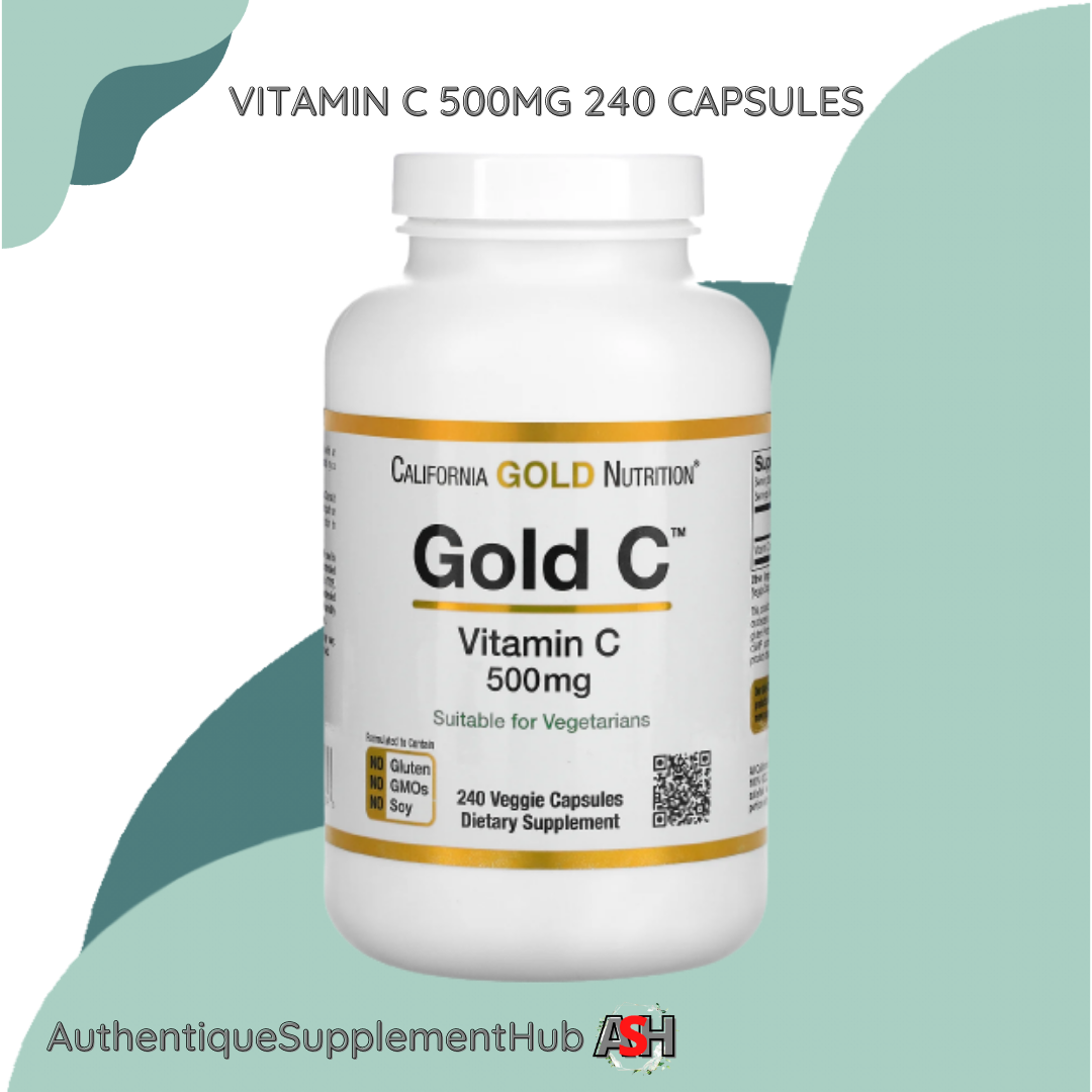 California Gold Nutrition, Gold C, Vitamin C, 500 mg, 240 Veggie
