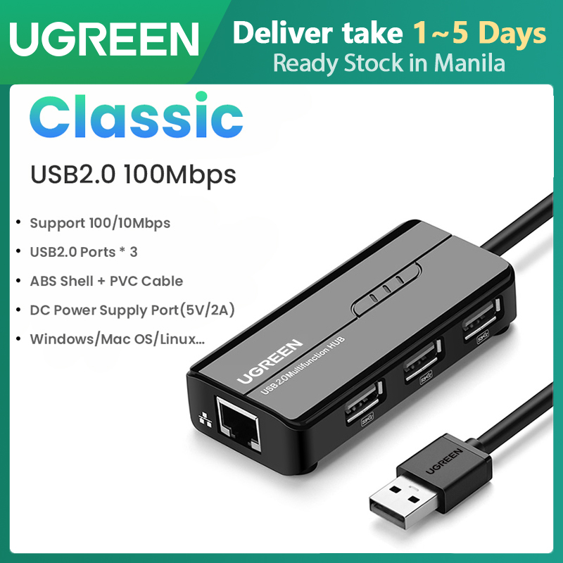 Swipe Making Asser UGREEN Internet Adapter for Fire TV Stick 4K 3 Ports USB 2.0 Hub with  10/100Mbps Fast Ethernet LAN Wired Network Support Windows Mac OS | Lazada  PH