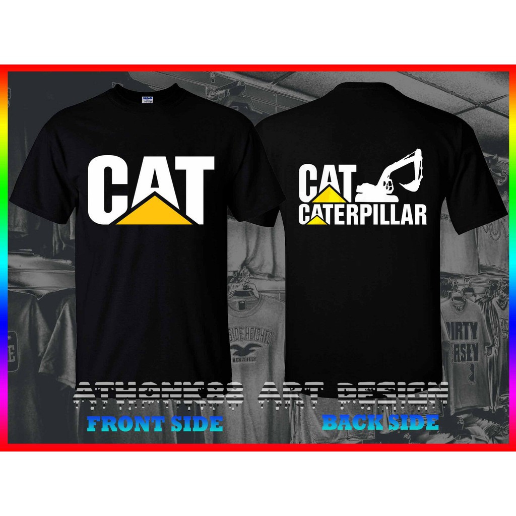 LOGO customize Cat Jcb Excavator Cutesweet O-Neck pure cotton shirts  Machine Power System By Caterpillar Sportswear Men's 100% cotton gildan  T-shirt | Lazada PH
