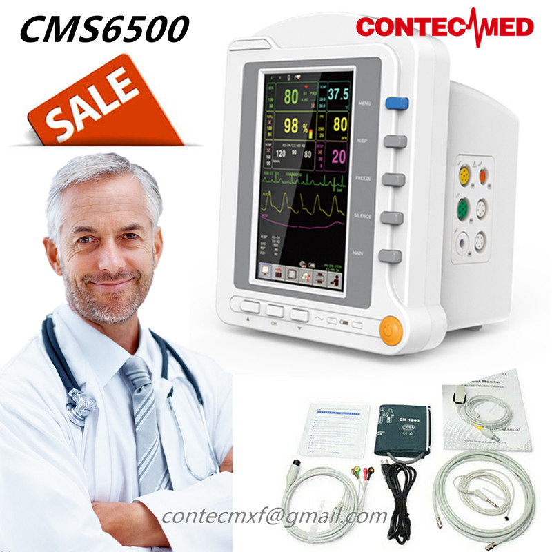 CONTECMED ICU patient monitor CMS6500 vital signs 6 parameters ECG NIBP ...