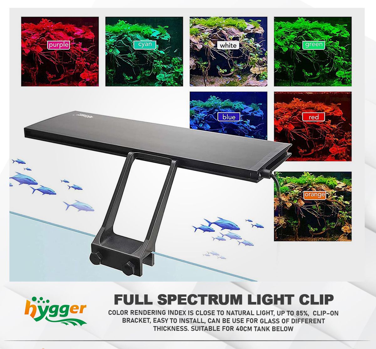 Hygger Clip Light v2 Full Spectrum LED Programmable Full Spectrum