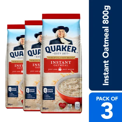 Quaker Instant Oatmeal 800g (Pack of 3)