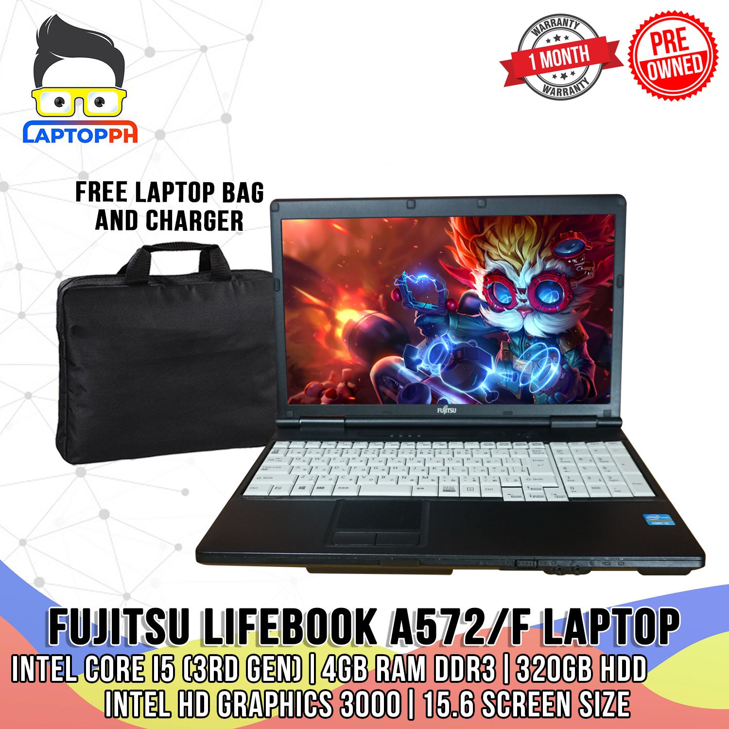 FUJITSU LIFEBOOK A572/F Laptop | Intel Core i5 and i3 (3rd Gen