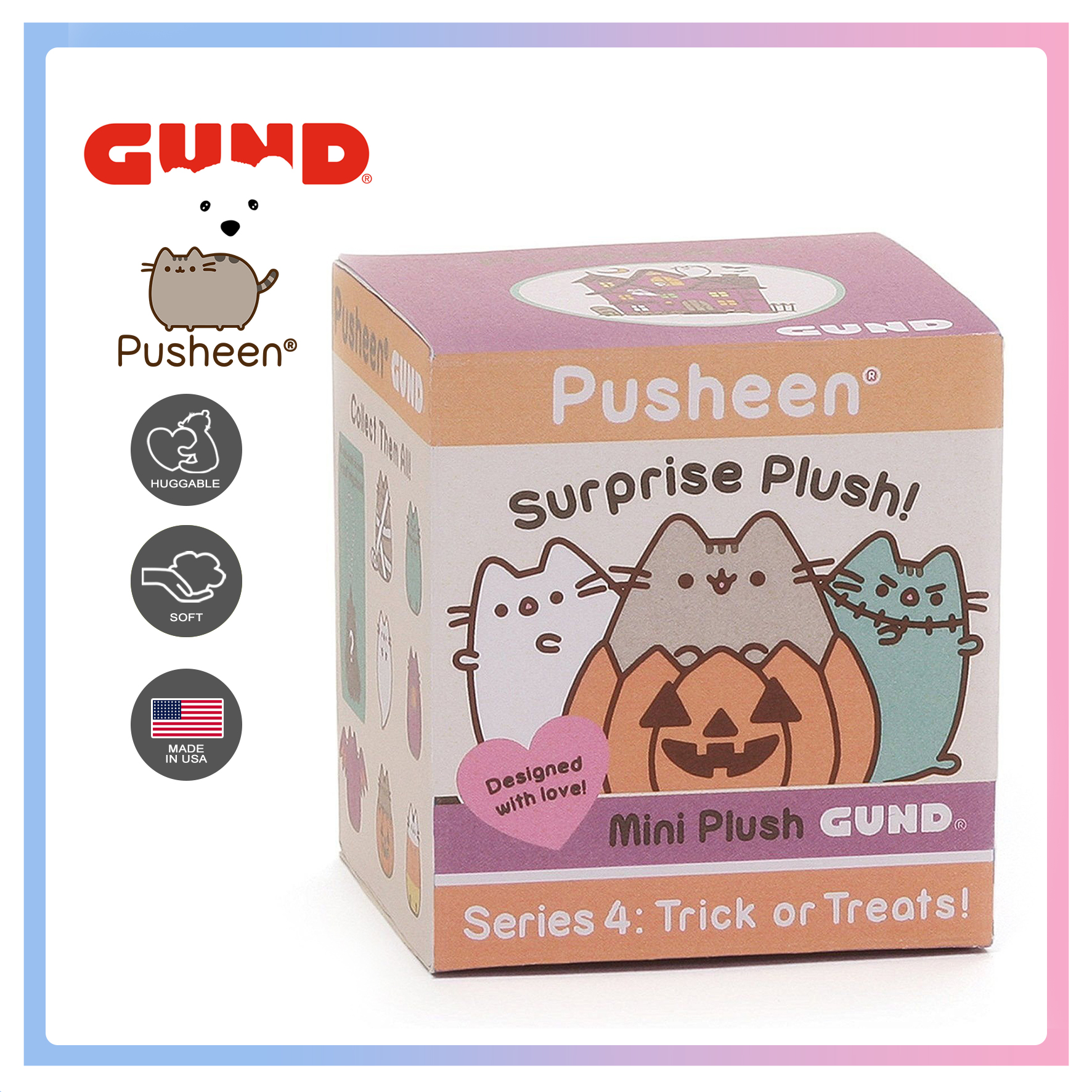 GUND Halloween Pusheen Surprise Box Trick or Treats Series 4 Ghost Cat 