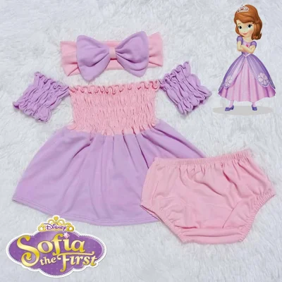 PRINCESS Dress for Baby Girl 0-24 Months/ Cute Dress f baby with FREE Turban