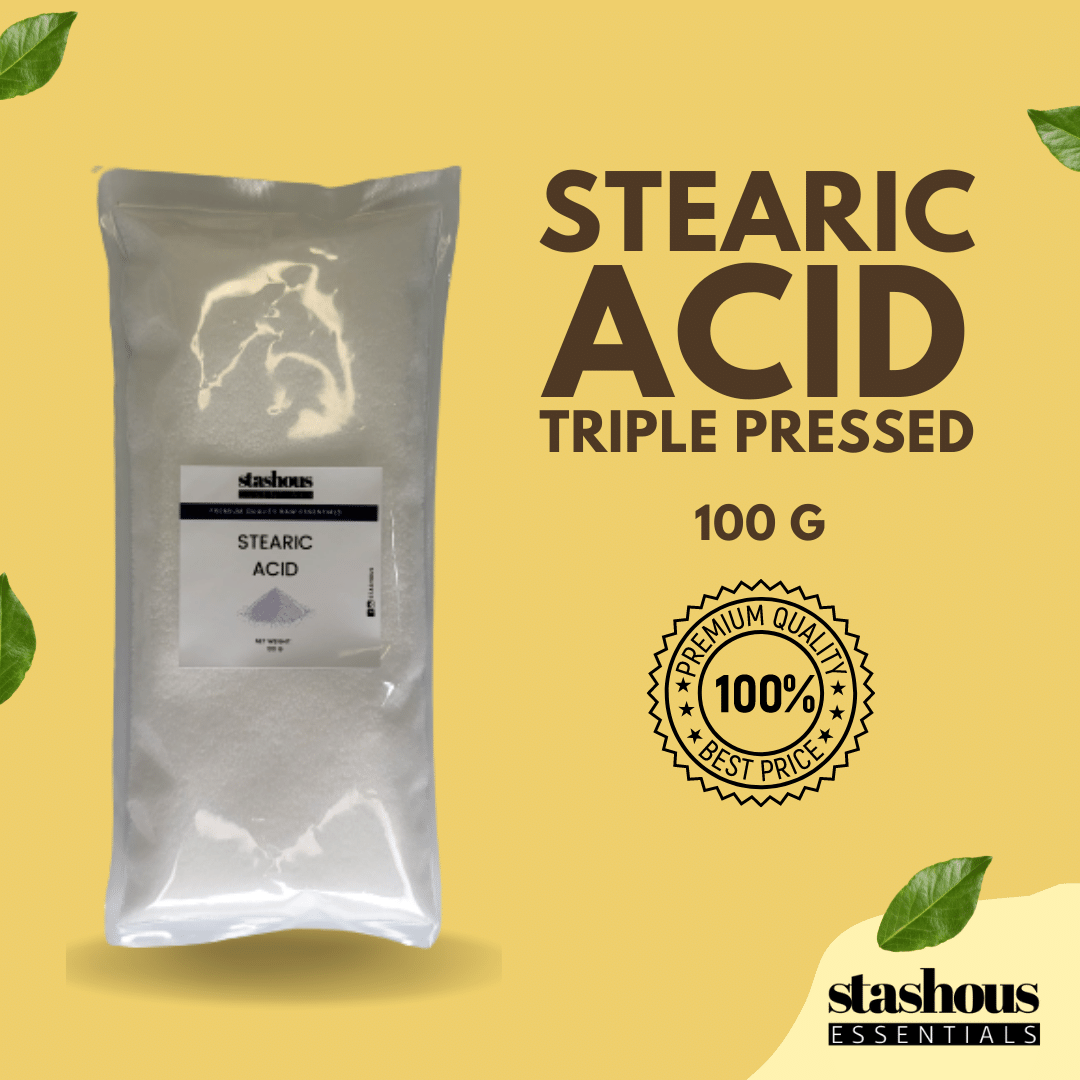 Stearic Acid Triple Pressed 100G For Cosmetic, Skin Care, Lotion