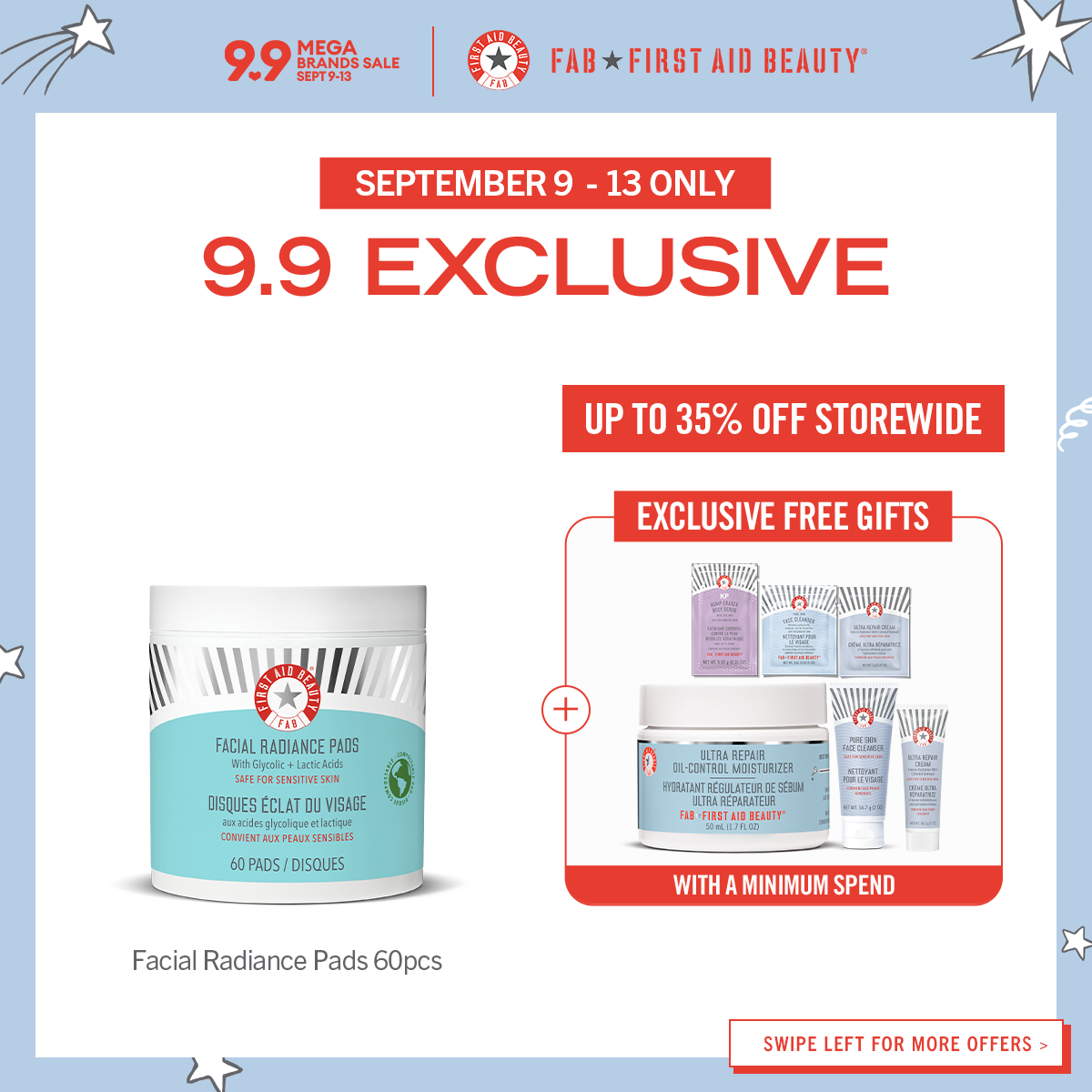 First Aid Beauty Facial Radiance Pads with Glycolic + Lactic Acids 60pcs Lazada PH