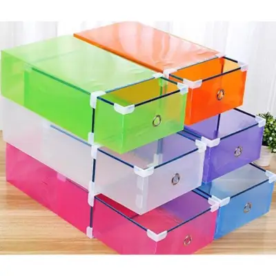 【Soft Lip Shop】1PC Stackable Shoe Box Storage Organizer shoebox