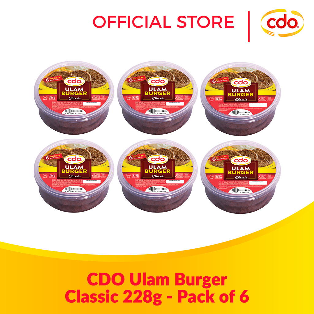CDO Ulam Burger Classic Regular 228g Pack of 6 Lazada PH