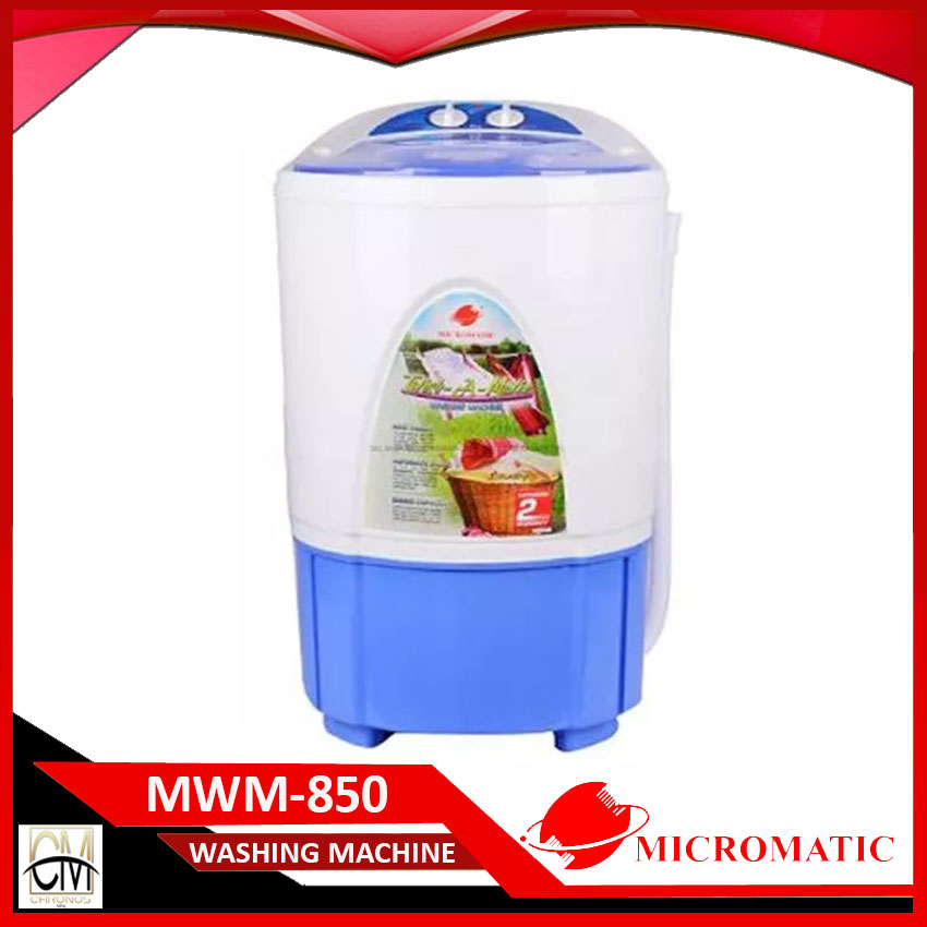 CHRONOS Micromatic Single Tub Washing Machine 8kg MWM850 Lazada PH