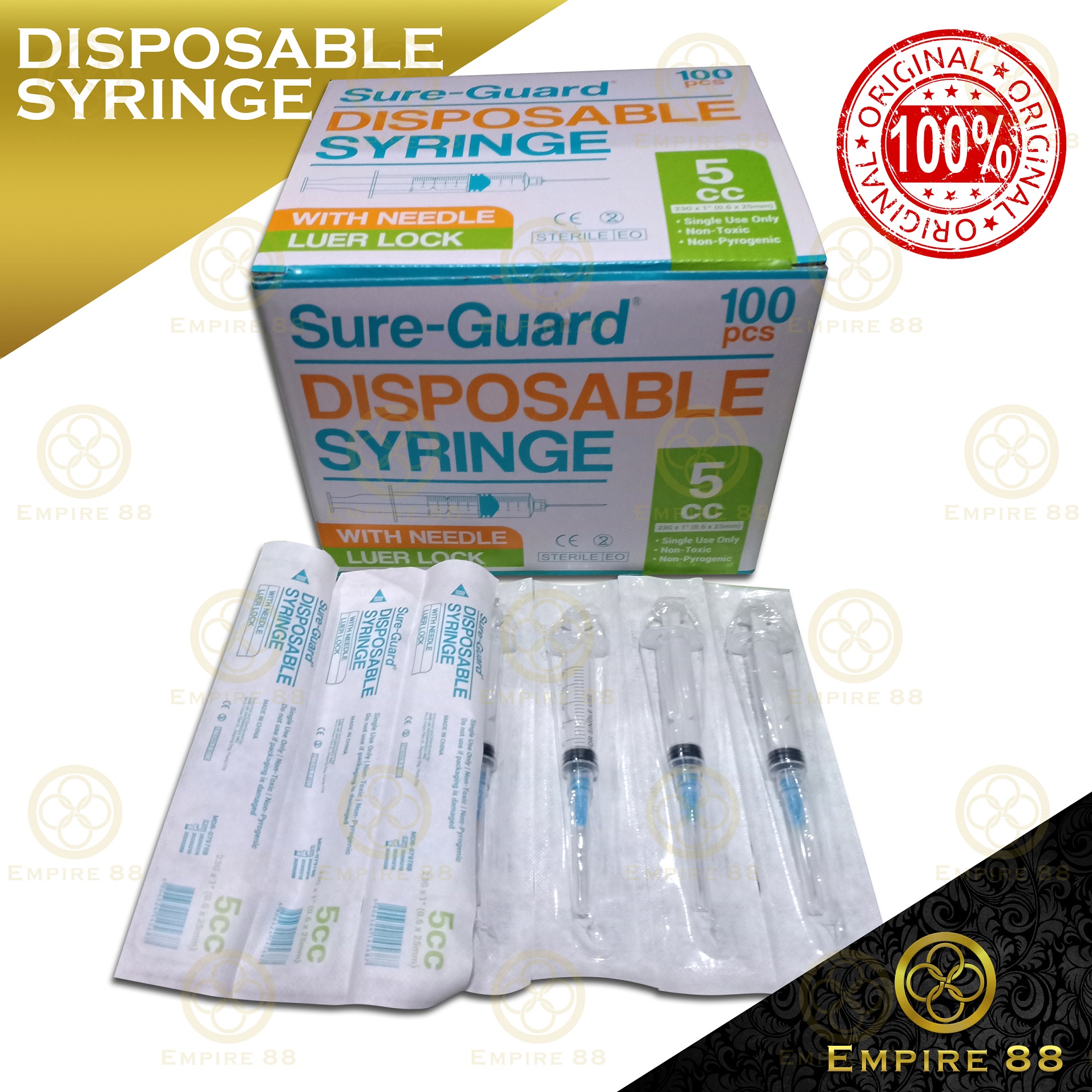 Disposable Syringe Indoplas/Cardinal/SureGuard 5CC / 5ML Lazada PH