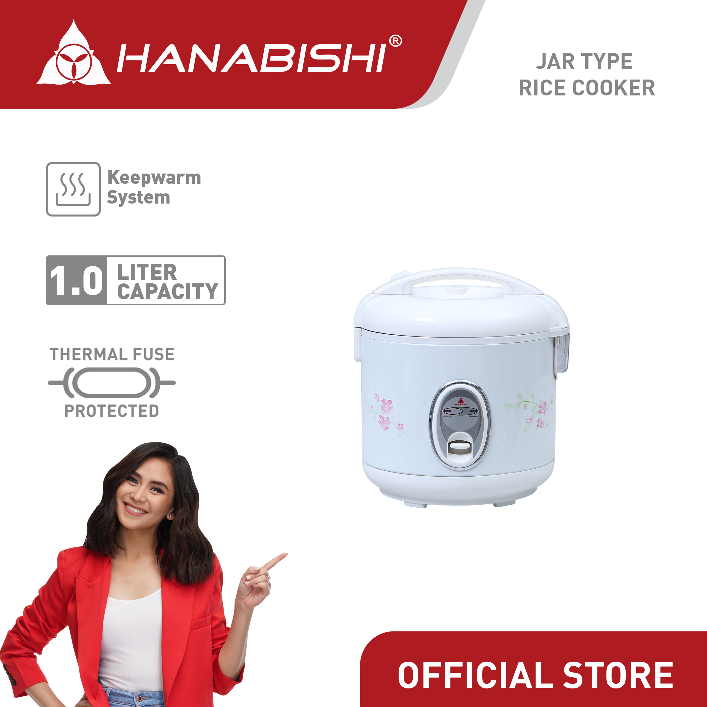 Hanabishi Jar type Rice Cooker HJC Automatic jar rice cooker with keep