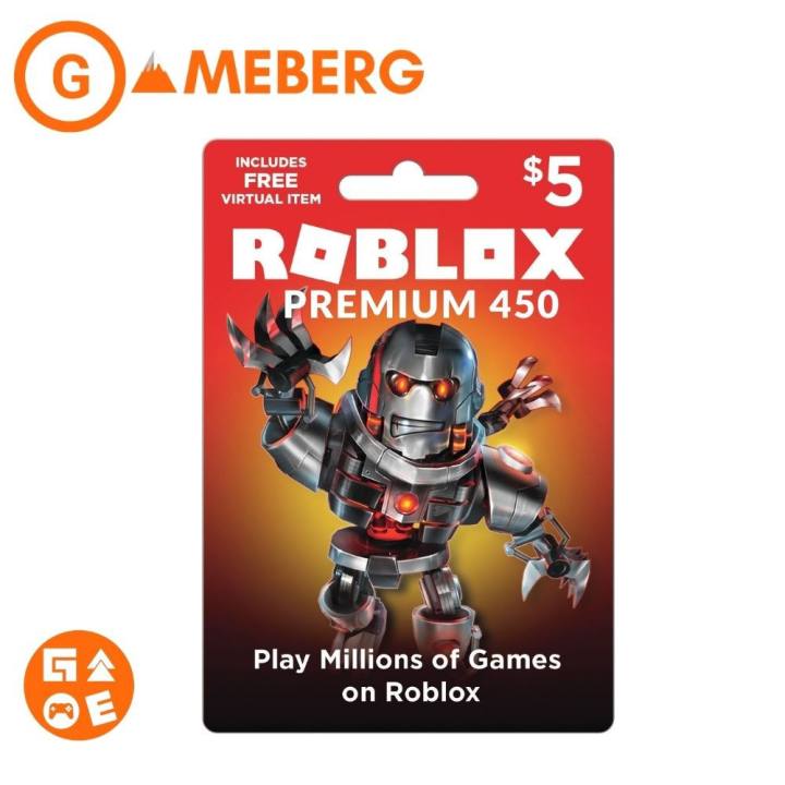 Limited Time Offer Robux Roblox Premium 450 Gift Card 450 Robux Points Lazada Ph - how much money is roblox premium