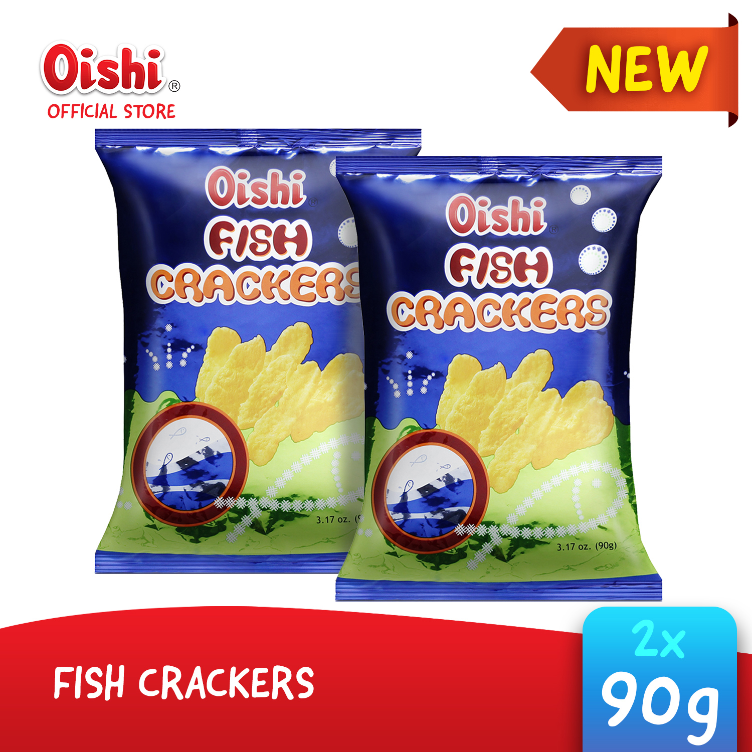 Oishi Fish Crackers 90G x2 Lazada PH