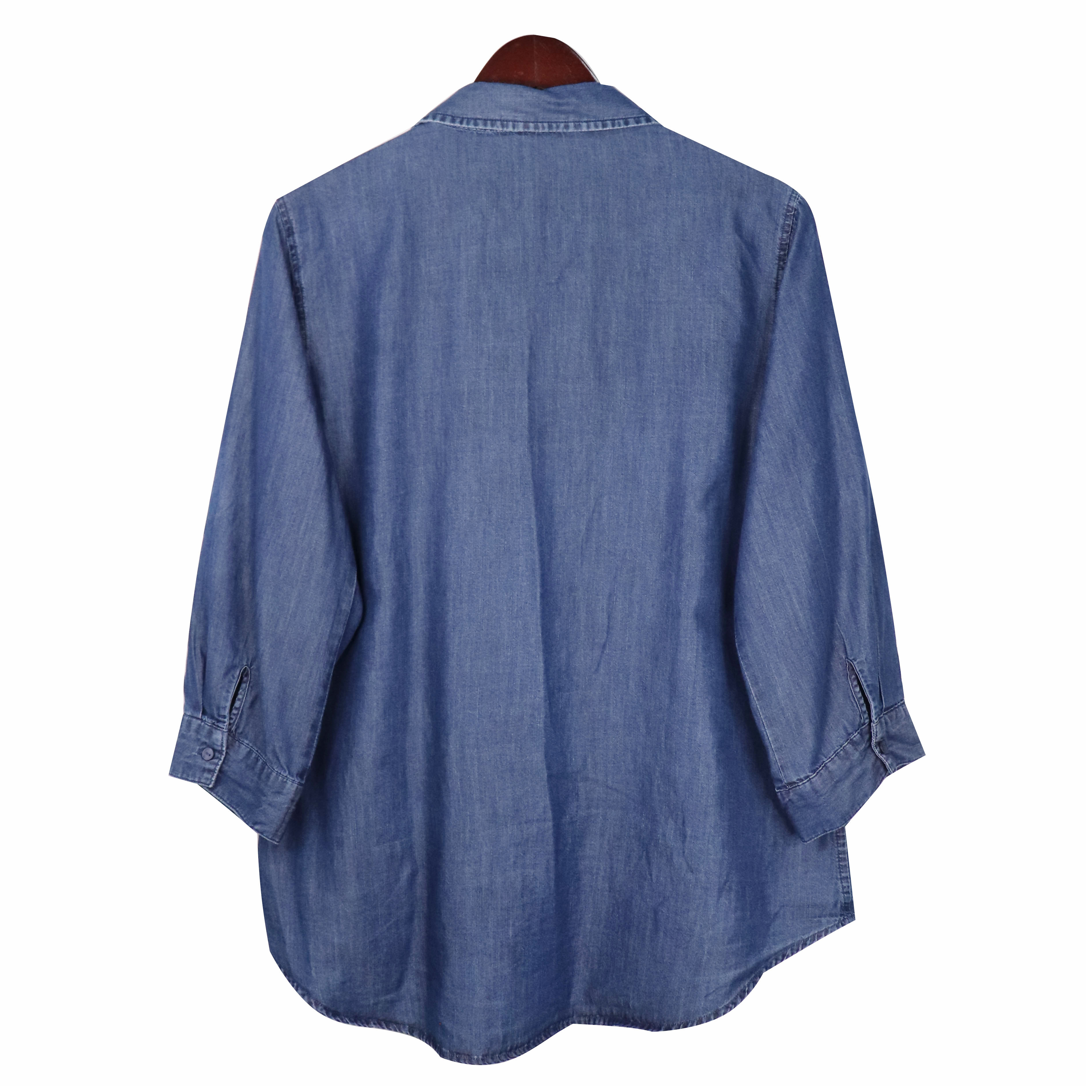 dark denim blouse