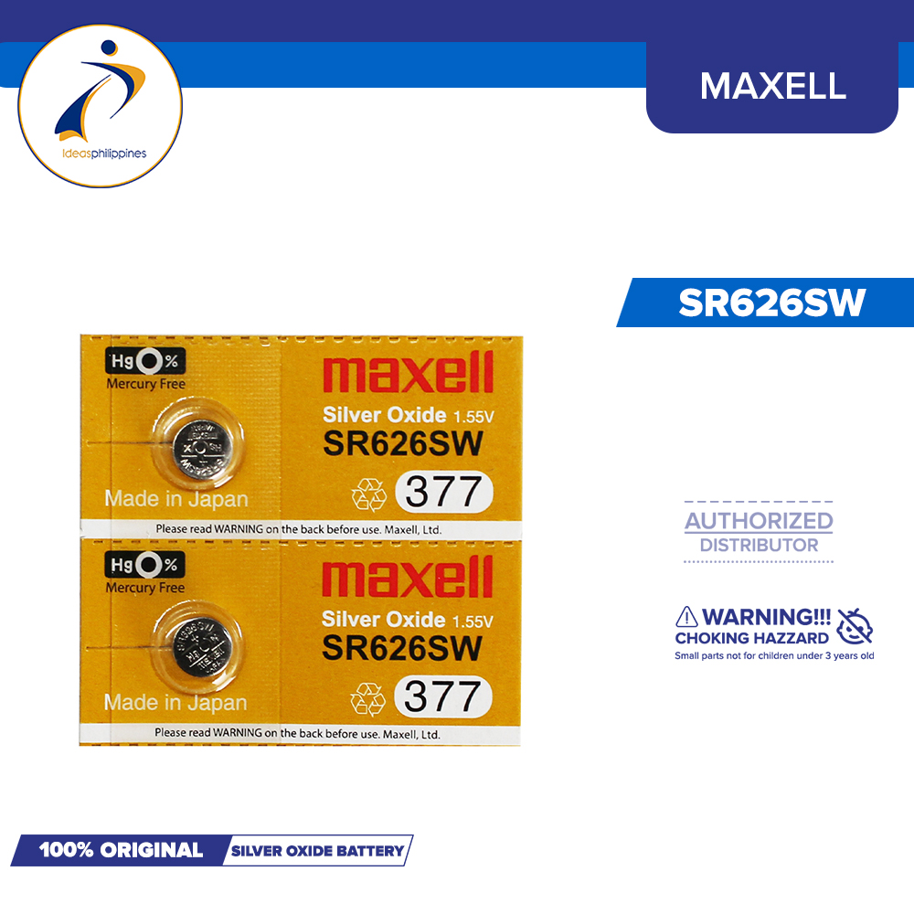 Maxell SR626SW silver oxide battery 377 