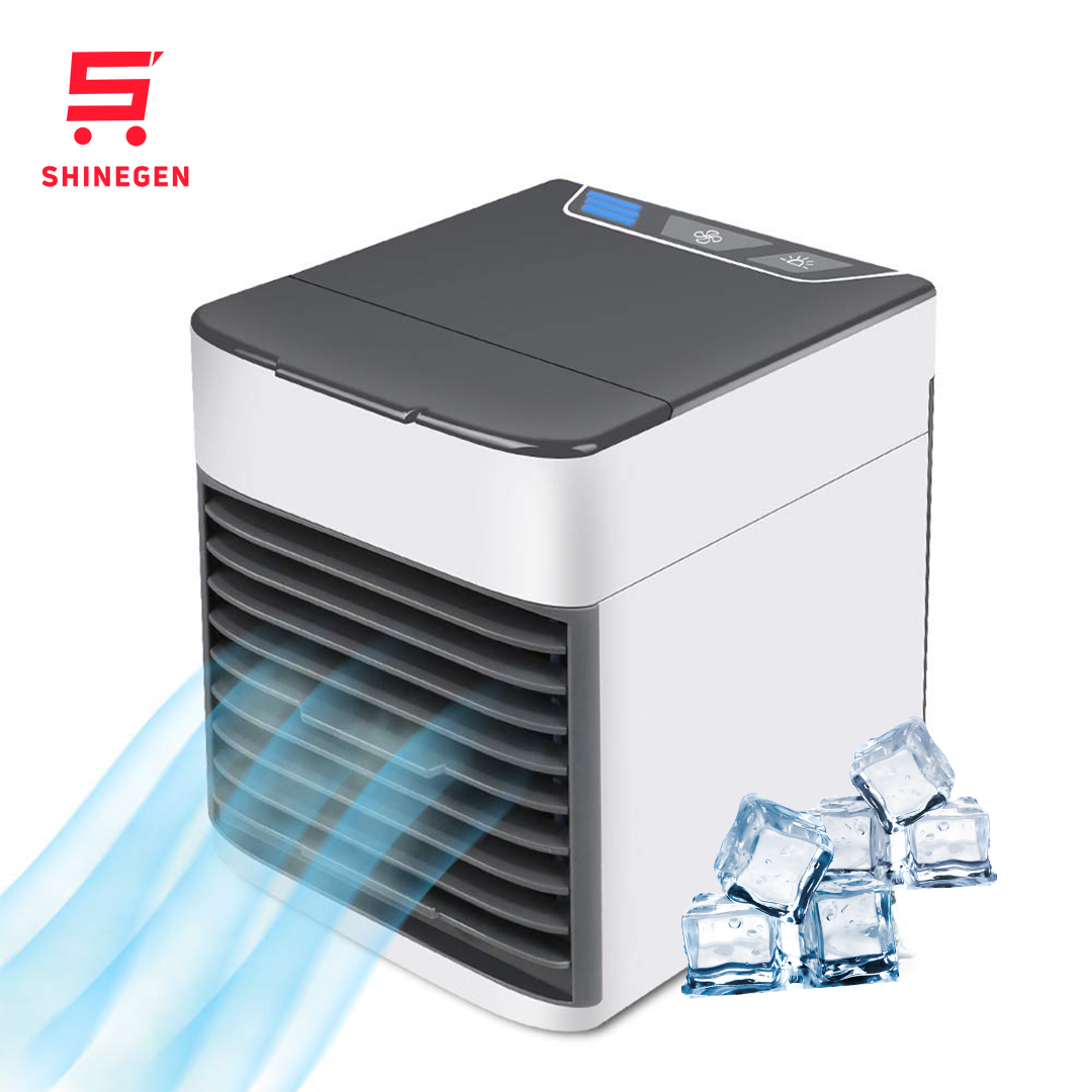 Portable Air Conditioner Mini Air Cooler Humidifier,Air Purifier Personal Mini Evaporative Cooling Fan with Built-in Ice Cube Box for Home Office Desktop Air Cooling Fan 