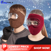Crazyfly Facial Protection Anti Fog Dust Proof Full Face Protection Headgear with Removable Goggles for Cycling Skiing Hiking