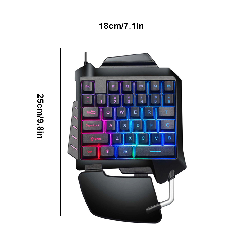 [Delivery in 3 Days] Game One Hand Keyboard Mini Backlit Keyboard