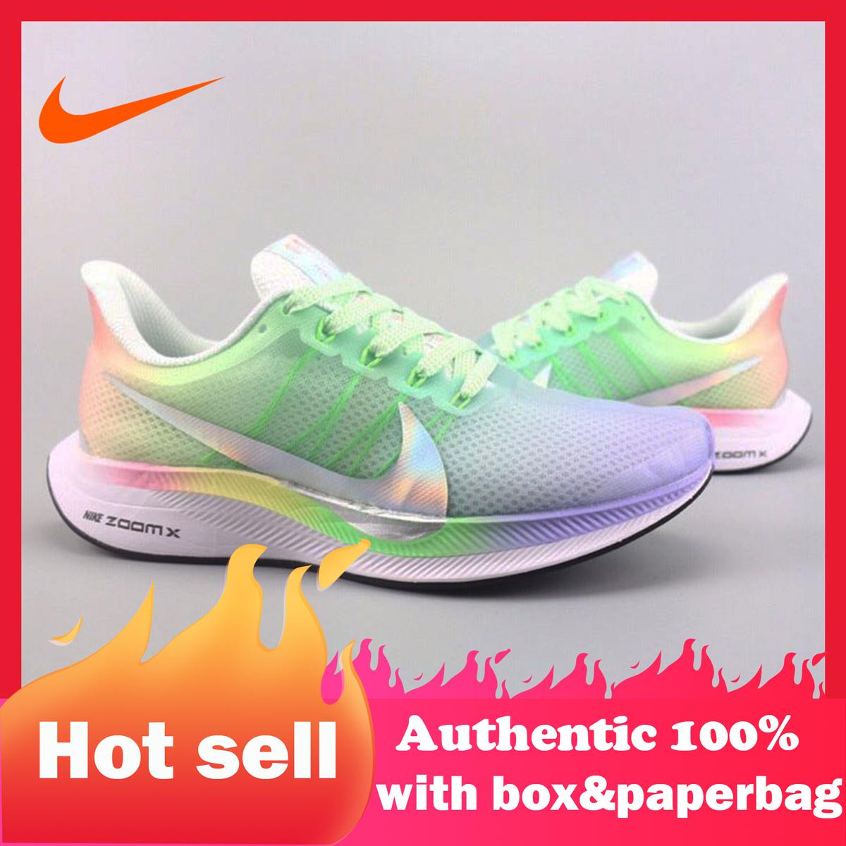 multi color running shoes
