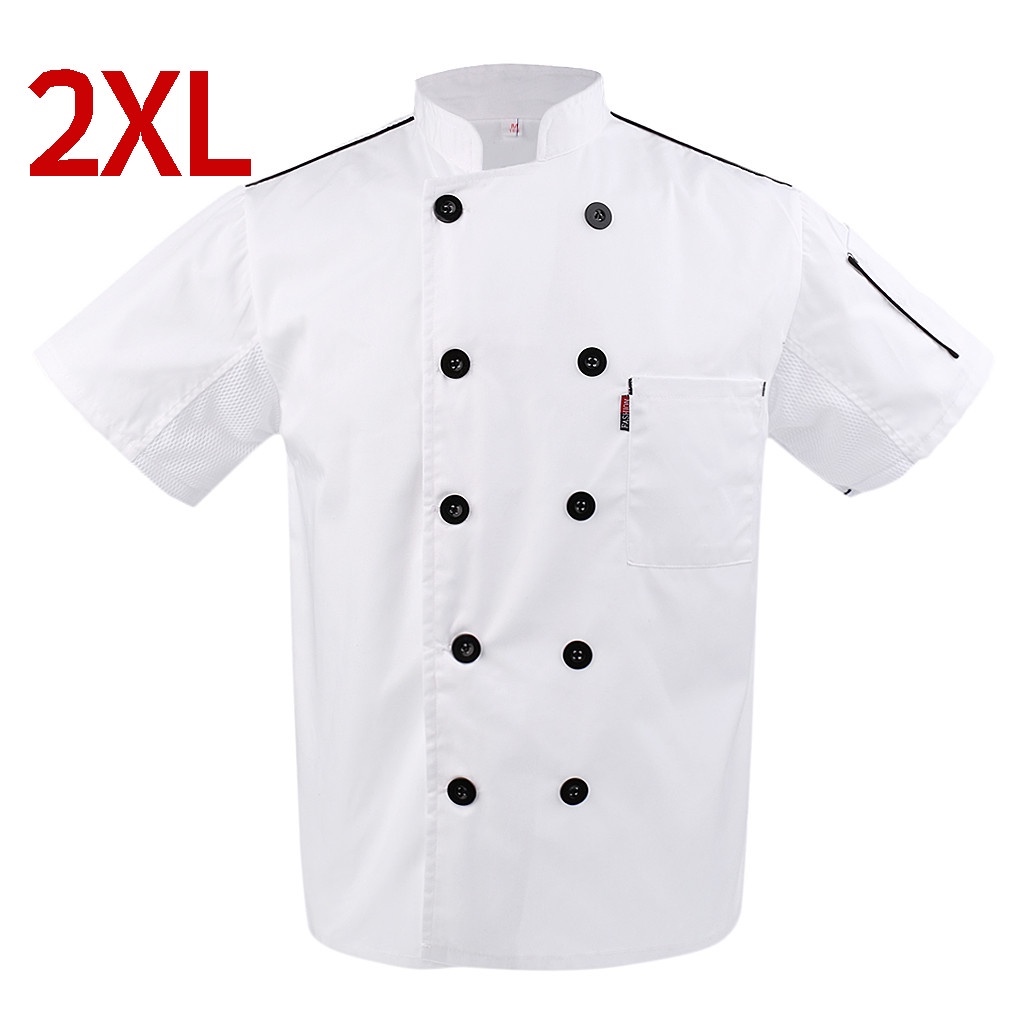 New Chef Apparel Chefs Jacket Mesh Sleeve Professional Kitchen Uniforms