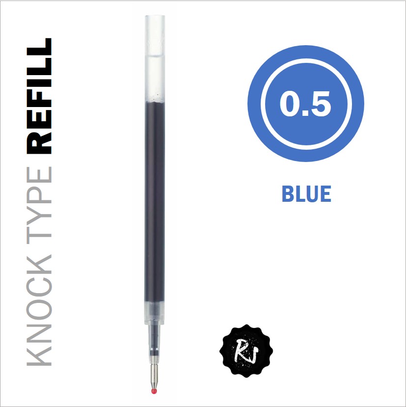 MUJI Smooth Gel Ink Ballpoint Pen Knock Type - 0.5mm - Black