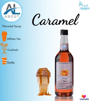 CARAMEL Flavored Syrup ( 1kg ) | TOPCREAMERY