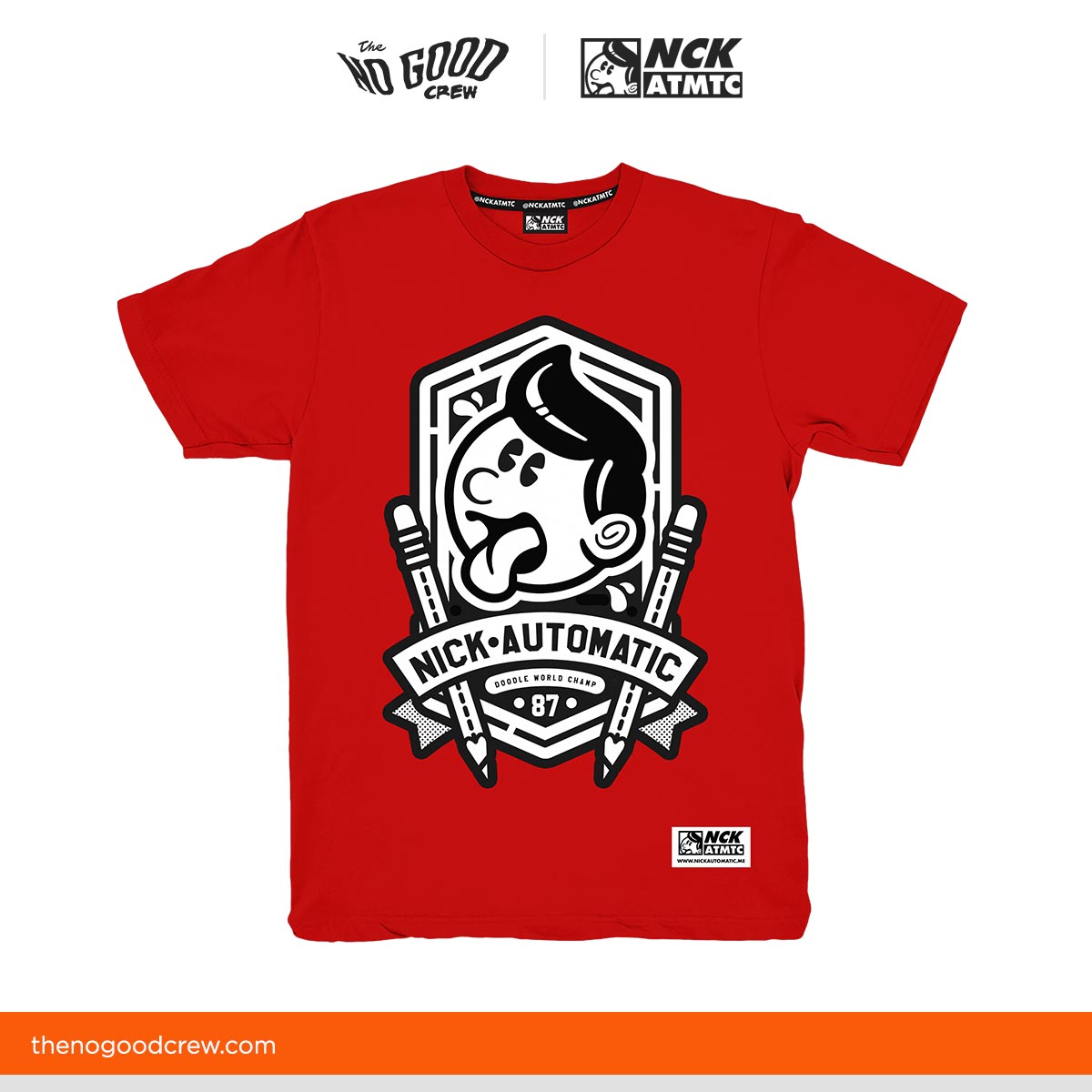 Nick Automatic Pencil Crew V2 Red T Shirt Lazada Ph