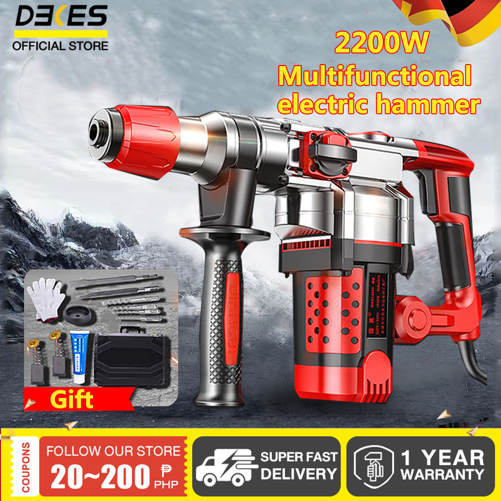 DEKES 1400W Industrial Rotary Hammer with Light Chiseling capability