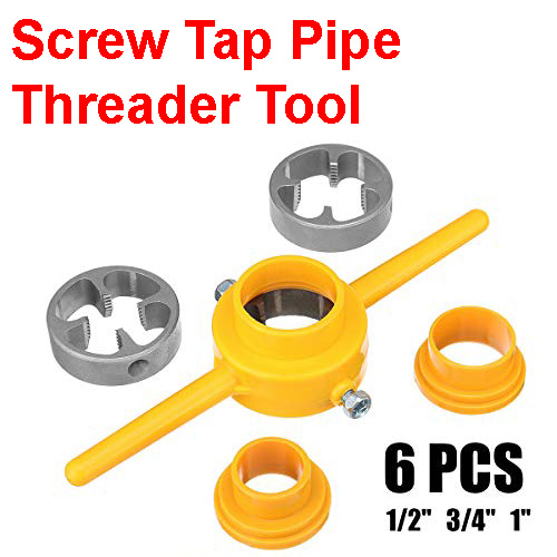 6pcs/Set Screw Tap Threader Tool Maker NPT Round Set Threader Plumbing Manual Lazada PH