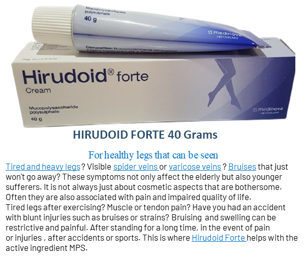 Hirudoid Forte (40g) Cream For Varicose Veins Treatment and Prevention