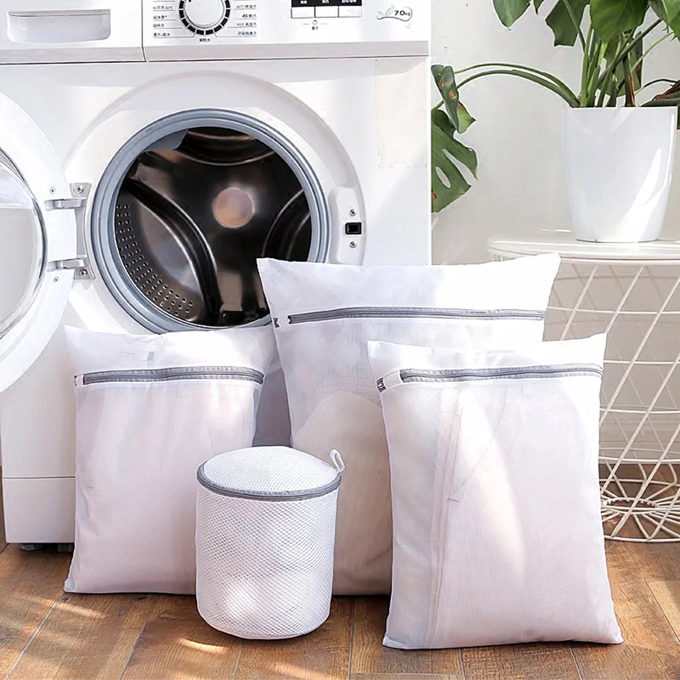 J and A 4 Pcs Mesh Laundry Bag Polyester Laundry Wash Bags Coarse Net  Laundry Basket Laundry Bags for Washing Machines Mesh Bra Bag | Lazada PH