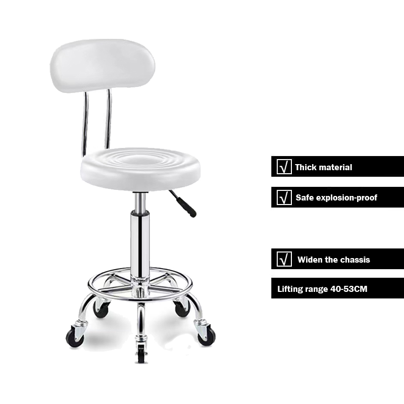 LIVEOUTER Bar Stool High Chair Set of 2 Stainless Rolling Lifting