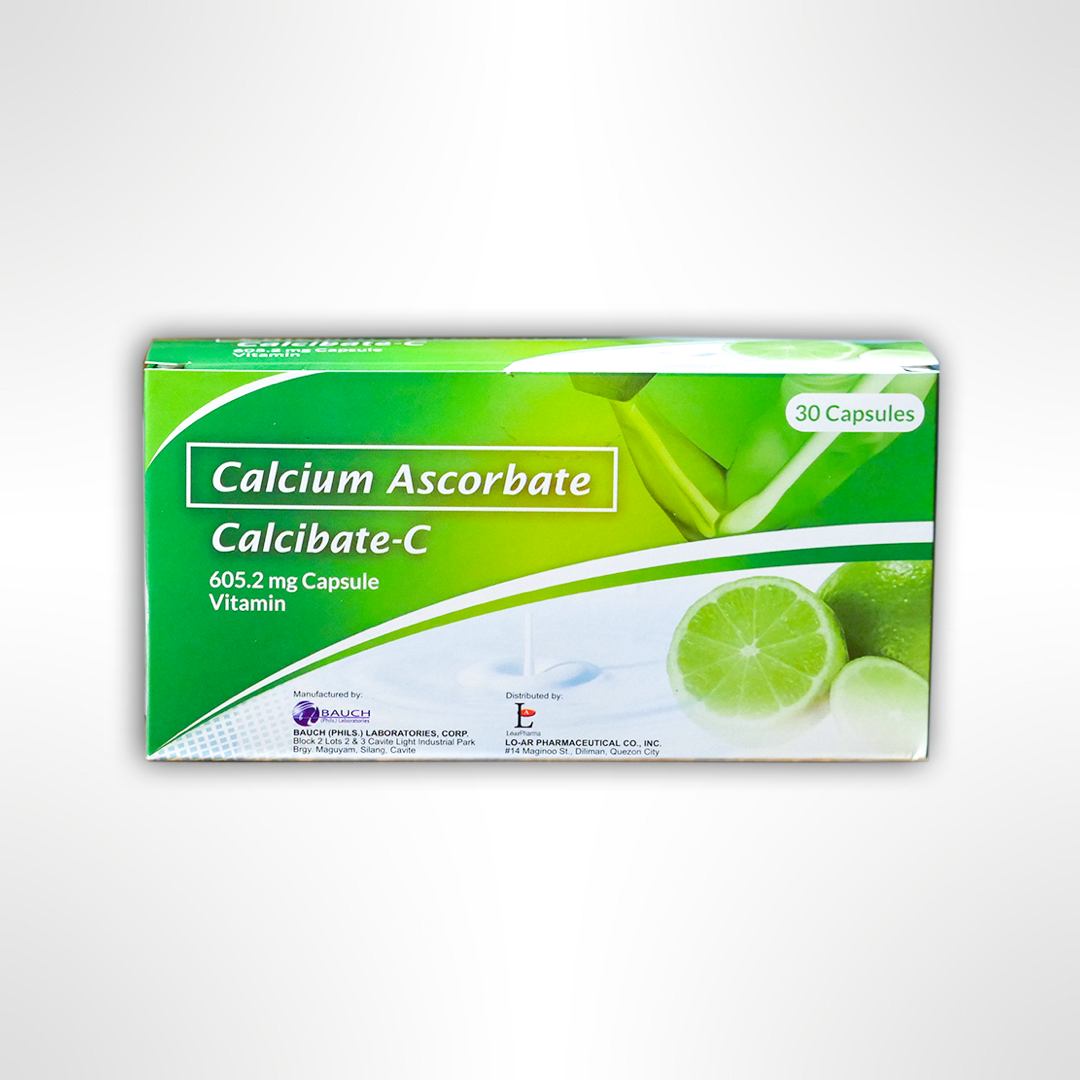 Calcibate C (Calcium Ascorbate) Calcium+Alkaline Vitamin C 605.2mg